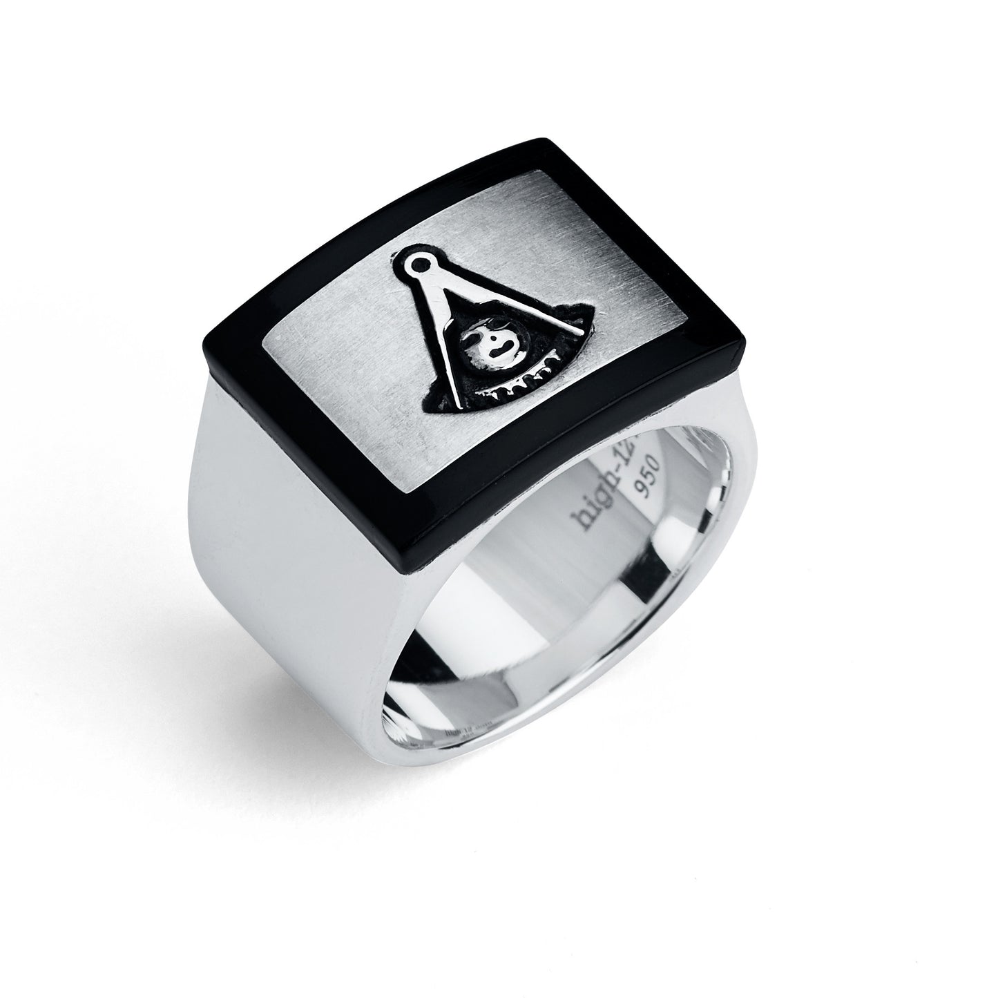 Past Master  Ring, Modern Rectangular Design