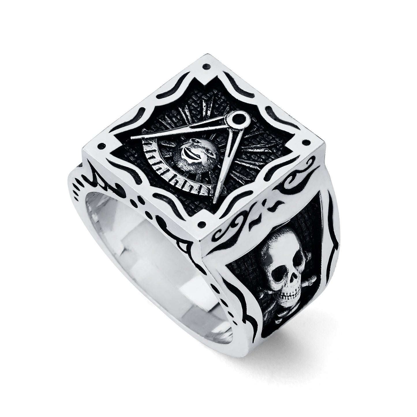 Past Master Ring, Gothic Square Ring