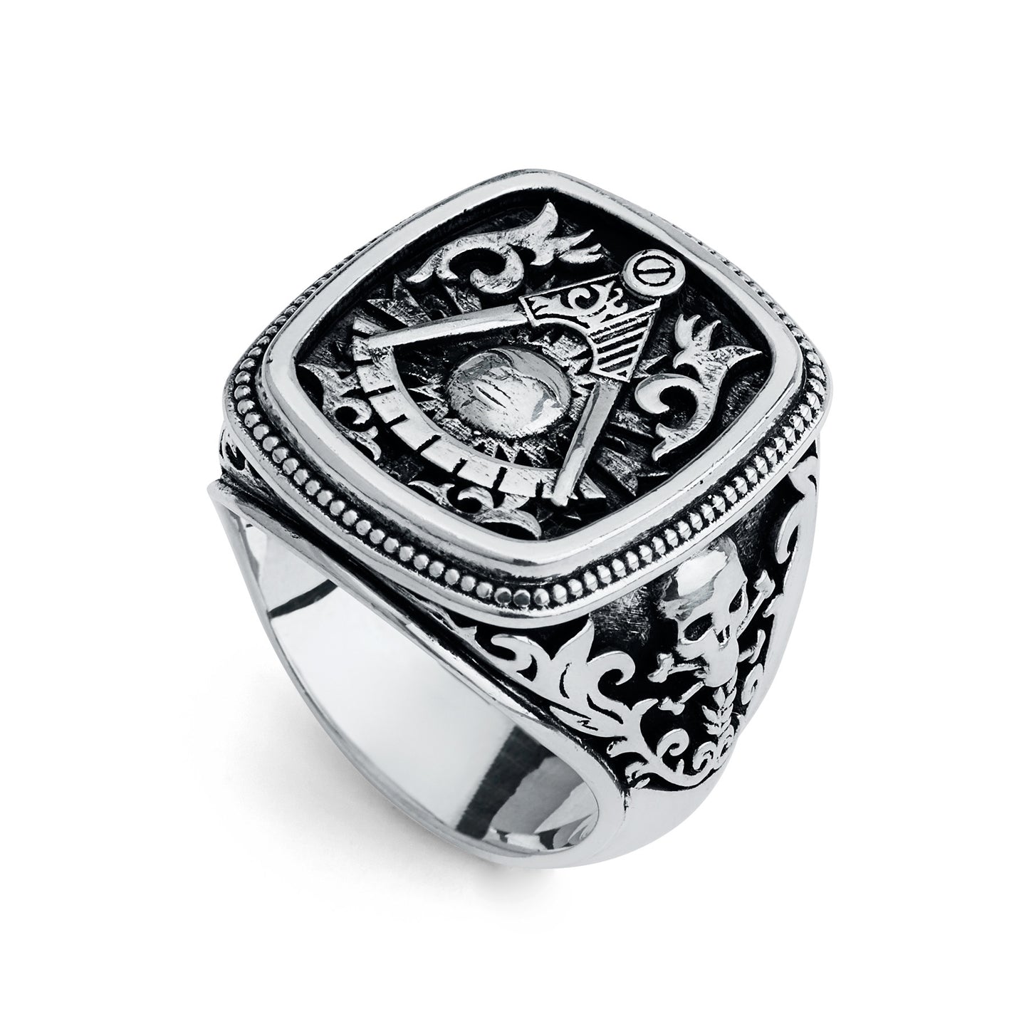 Past Master Ring, Gothic Cushion Design (XL)