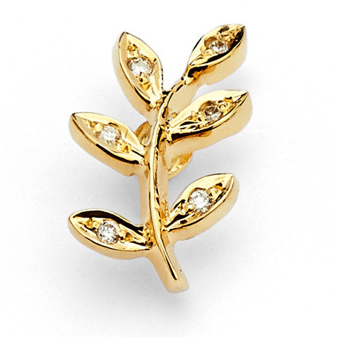 Acacia Gold and Diamond Pin